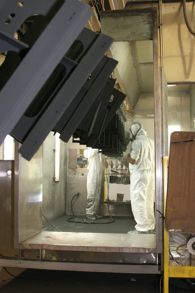 product being loaded into heater